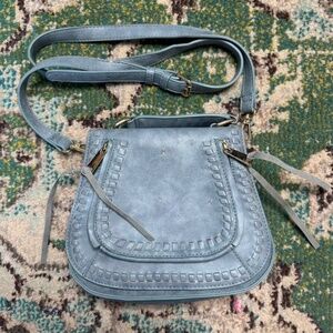 Women's Dusty Blue Urban Expressions Boho Crossbody Bag with Adjustable Strap
